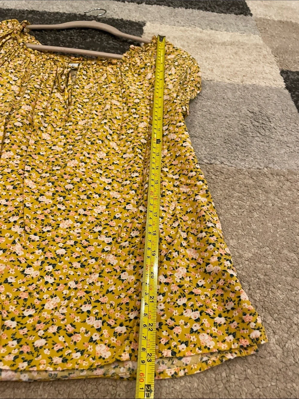 Old Navy Yellow Floral Off-Shoulder Peasant Top